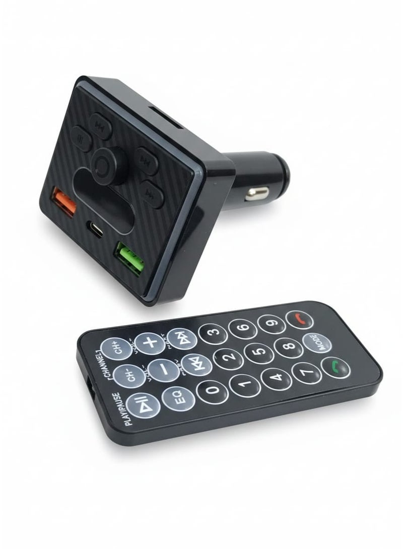 Bluetooth wireless car MP3 player with FM transmitter and MP3 player - LCD screen, car charger and USB remote control for fast charging, hands-free calling and music streaming. - Image 3